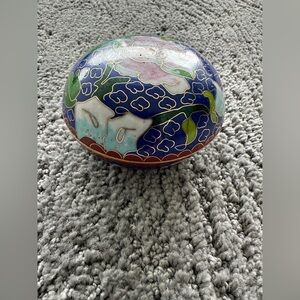 Vintage Cloisonné Enamel Trinket Box